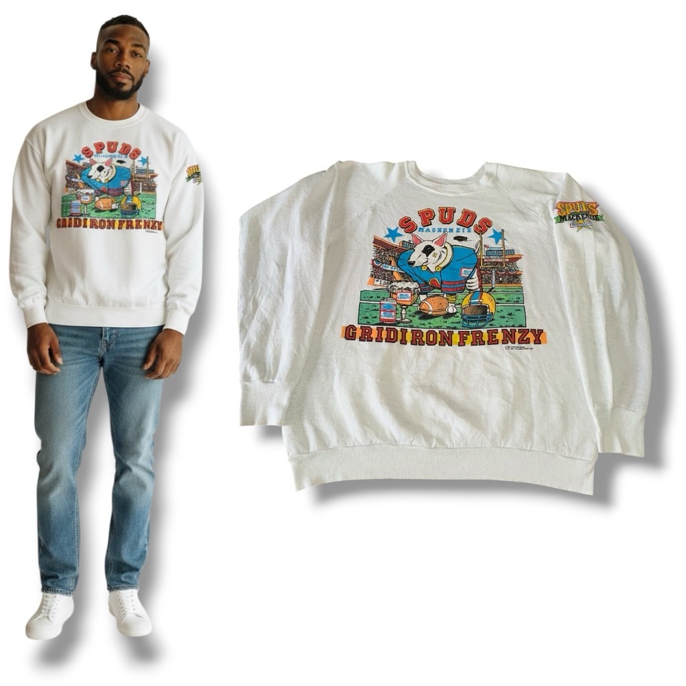 Men’s Unknown Brand 1987 Spuds Mackenzie Bud Light Gridiron Frenzy Sweatshirt